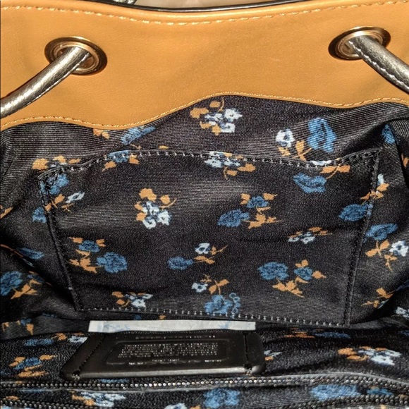 Authentic COACH NEW Mini Billie Backpack denim/leather mix - Picture 6 of 8